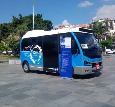 Demonstração do miniautocarro elétrico Karsan Jest Electric na Madeira